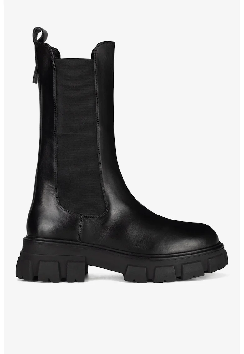 Ghete dama  5905588817734, Piele naturala, Negru, Negru