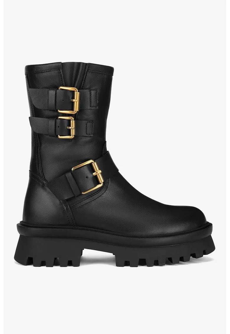 Ghete dama  5905588787174, Piele naturala, Negru, Negru