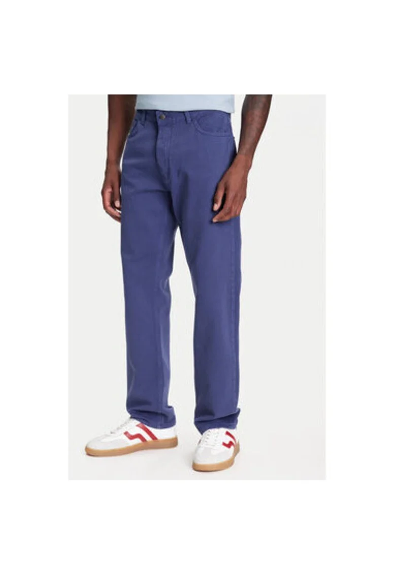 Pantaloni barbati  4RZVUE01W, Bumbac, Albastru, Albastru