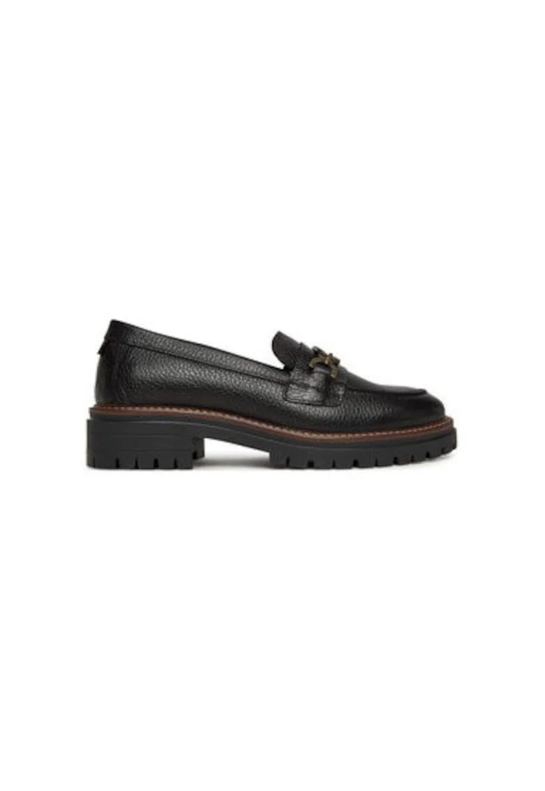 Mocasini dama  LFO0755BK52, Piele naturala, Negru, Negru