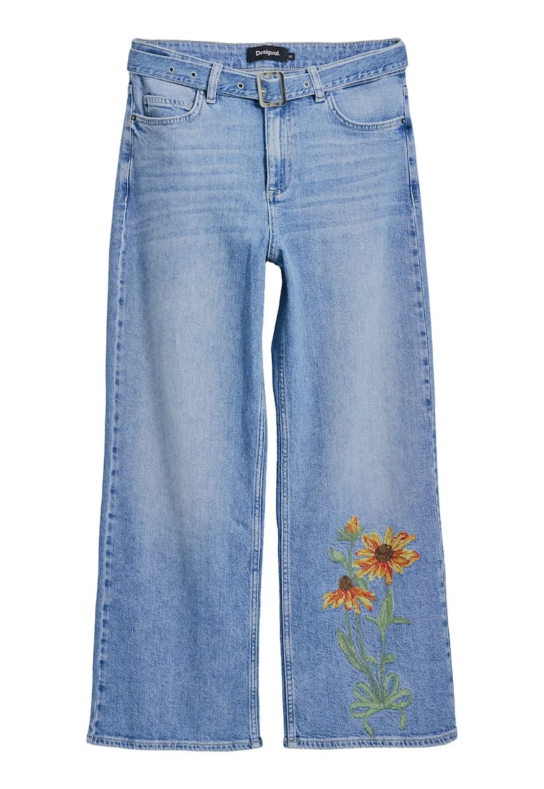 Pantaloni dama  25SWDD14, Bumbac/Poliester, Albastru, Albastru