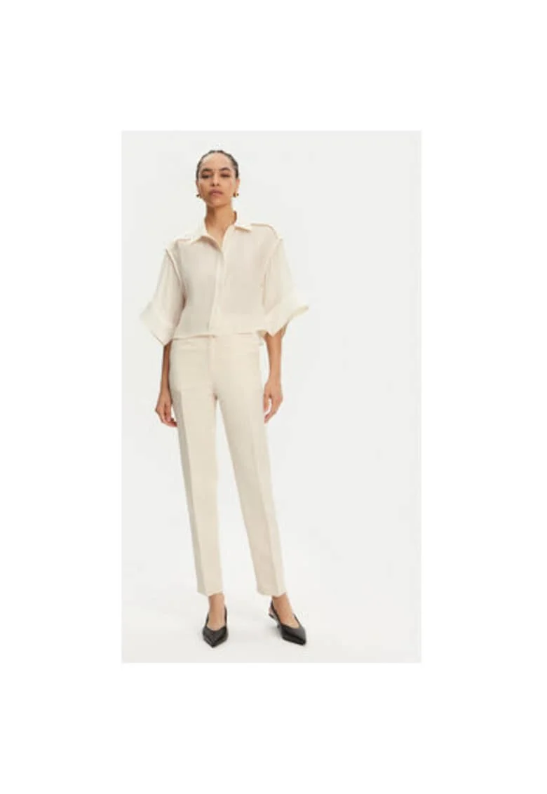 Pantaloni dama  25E251PA1381709, Viscoza/In, Bej, Bej