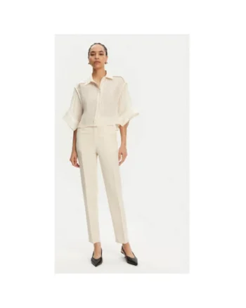 Pantaloni dama  25E251PA1381709, Viscoza/In, Bej, Bej