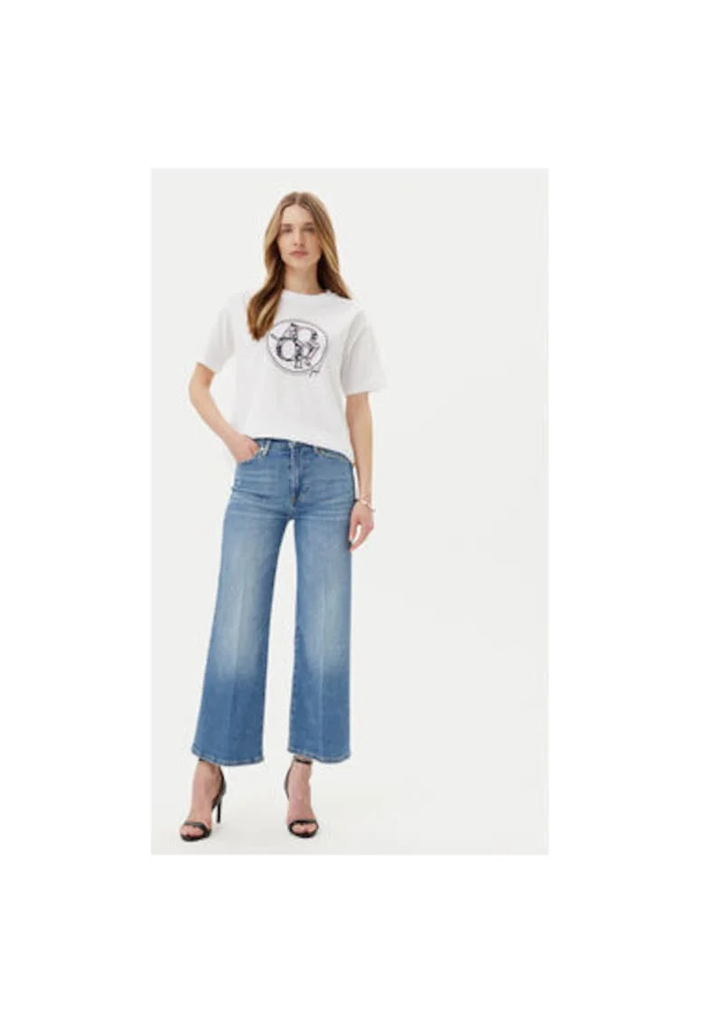 Pantaloni dama  10019650 30046443, Bumbac/Elastan, Albastru, Albastru