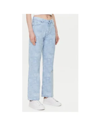 Pantaloni dama  1016002, Bumbac, Albastru deschis, Albastru deschis