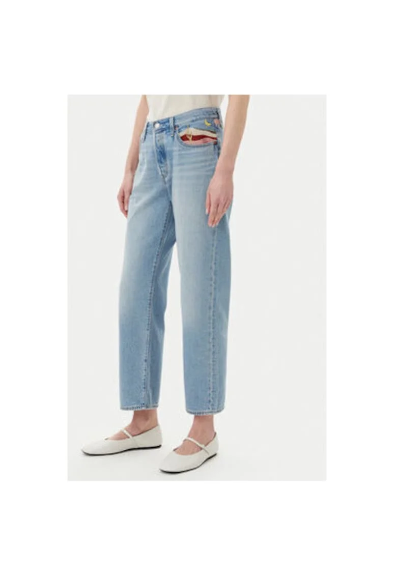 Pantaloni dama Levi S, A9150-0008, Bumbac/Lyocell, Albastru, Albastru