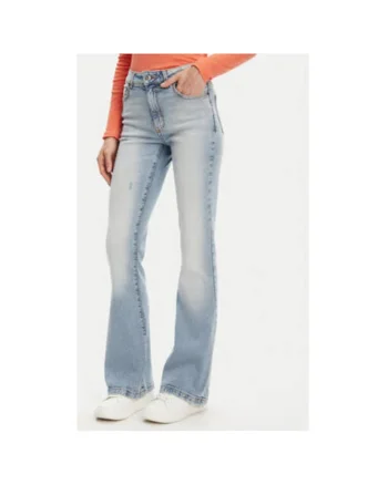 Pantaloni dama  4OTADE00F, Bumbac, Albastru, Albastru