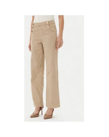 Pantaloni dama  251-PICHAK, Bumbac, Bej, Bej