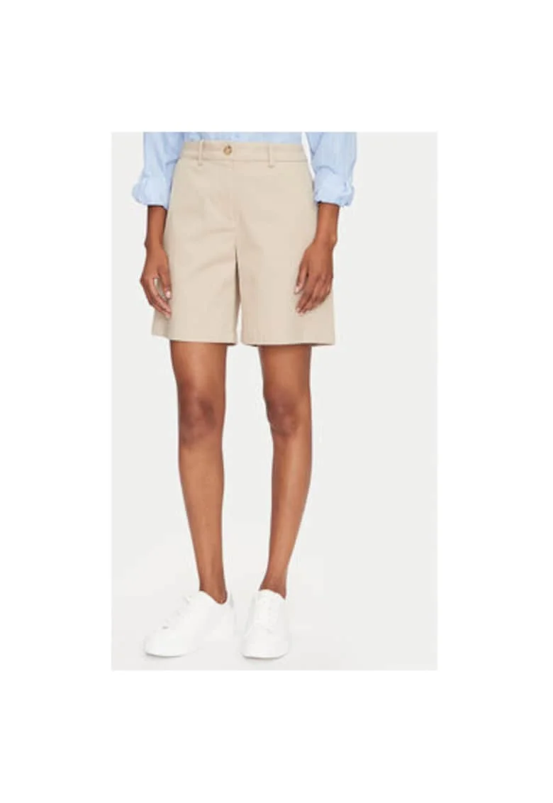 Pantaloni scurti dama  4020119, Bumbac organic/Bumbac, Bej, Bej