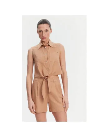 Pantaloni scurti dama  511BD25038, In/Viscoza, Maro, Maro
