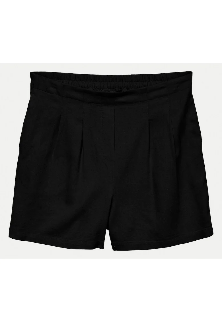 Pantaloni scurti dama  10279694, Viscoza/In, Negru, Negru