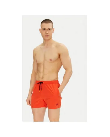 Pantaloni scurti de baie barbati  DW1222M-RIPO20, Poliester, Rosu, Rosu