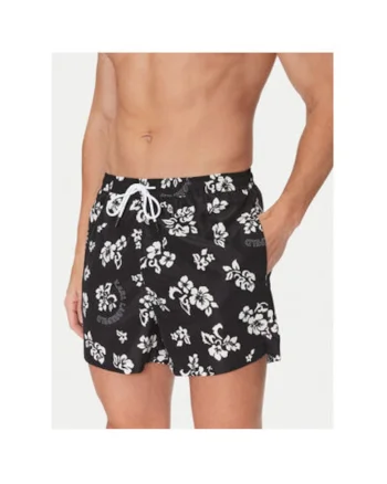 Pantaloni scurti de baie barbati  A2M46035, Poliester, Negru, Negru