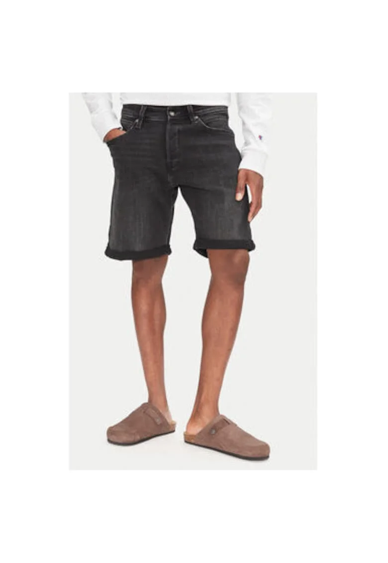 Pantaloni scurti din denim barbati Jack Jones, 12269608, Bumbac/Poliester reciclat, Negru, Negru