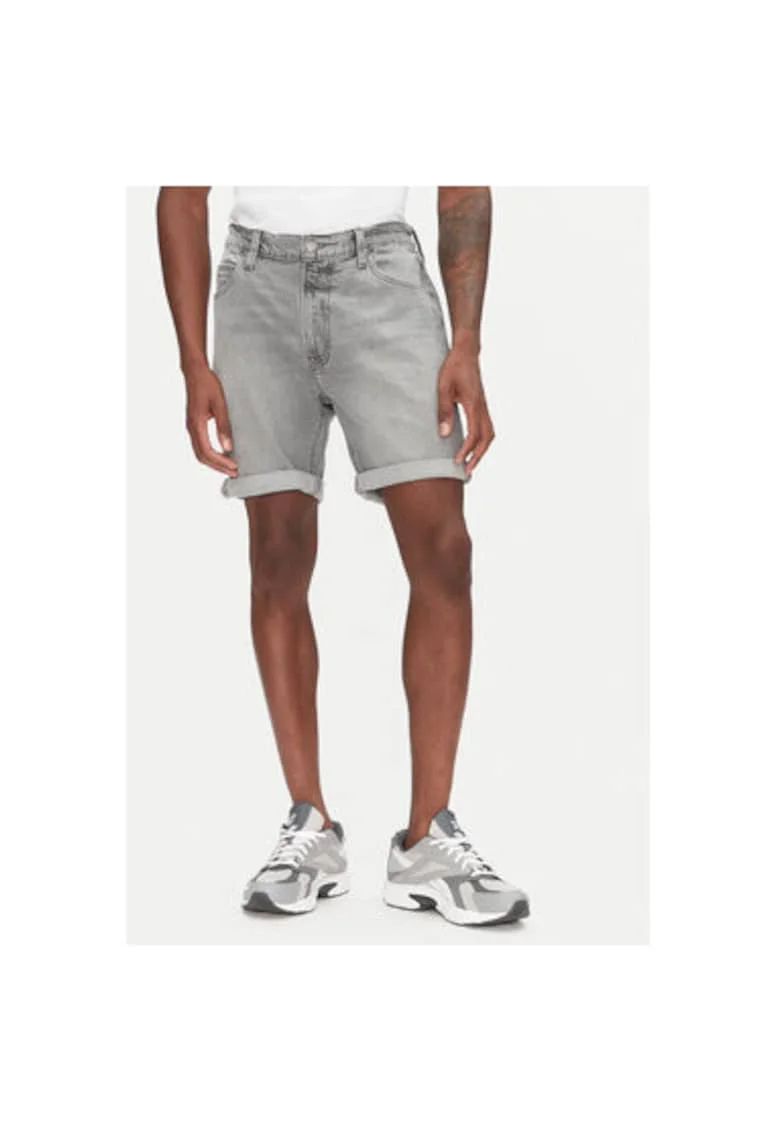 Pantaloni scurti din denim barbati  112363904, Bumbac, Gri, Gri