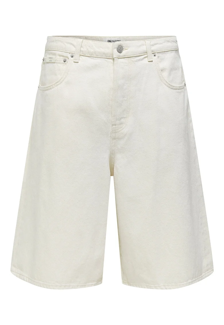 Pantaloni scurti din denim barbati  Sons, 22034145, Bumbac, Ecru, Ecru