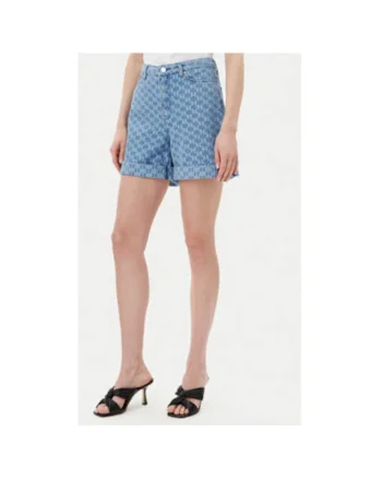Pantaloni scurti din denim dama  A2W10111, Bumbac, Albastru, Albastru