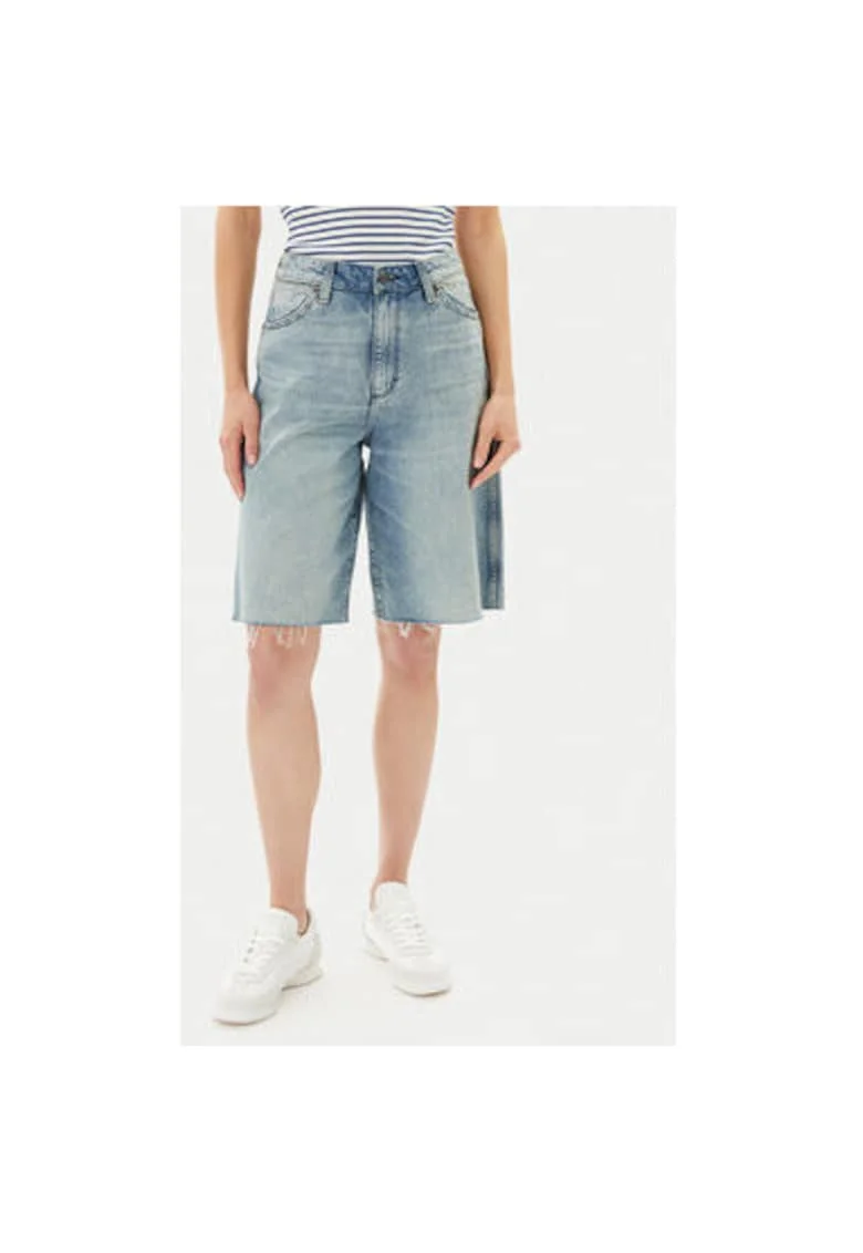 Pantaloni scurti din denim dama  112362710, Bumbac, Albastru, Albastru