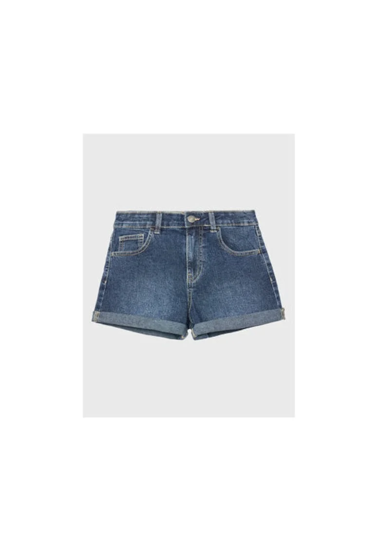 Pantaloni scurti fete,  301772866, Bumbac, Albastru, Albastru