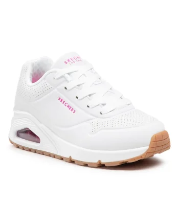 Pantofi sport copii  310024L, Piele ecologica, Alb, Alb