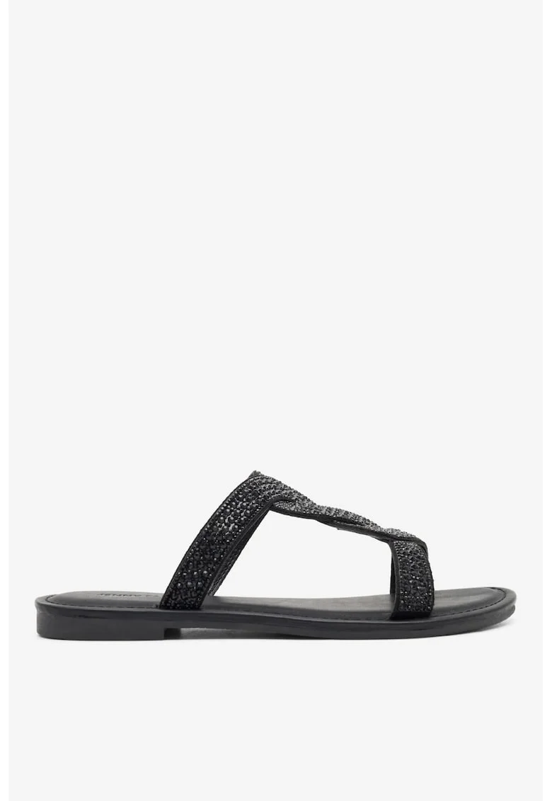 Papuci dama  5904862860572, Sintetic, Negru, Negru