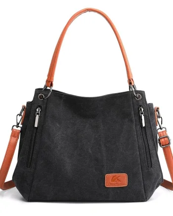 Geanta dama Lupita GT1890, textil, model negru
