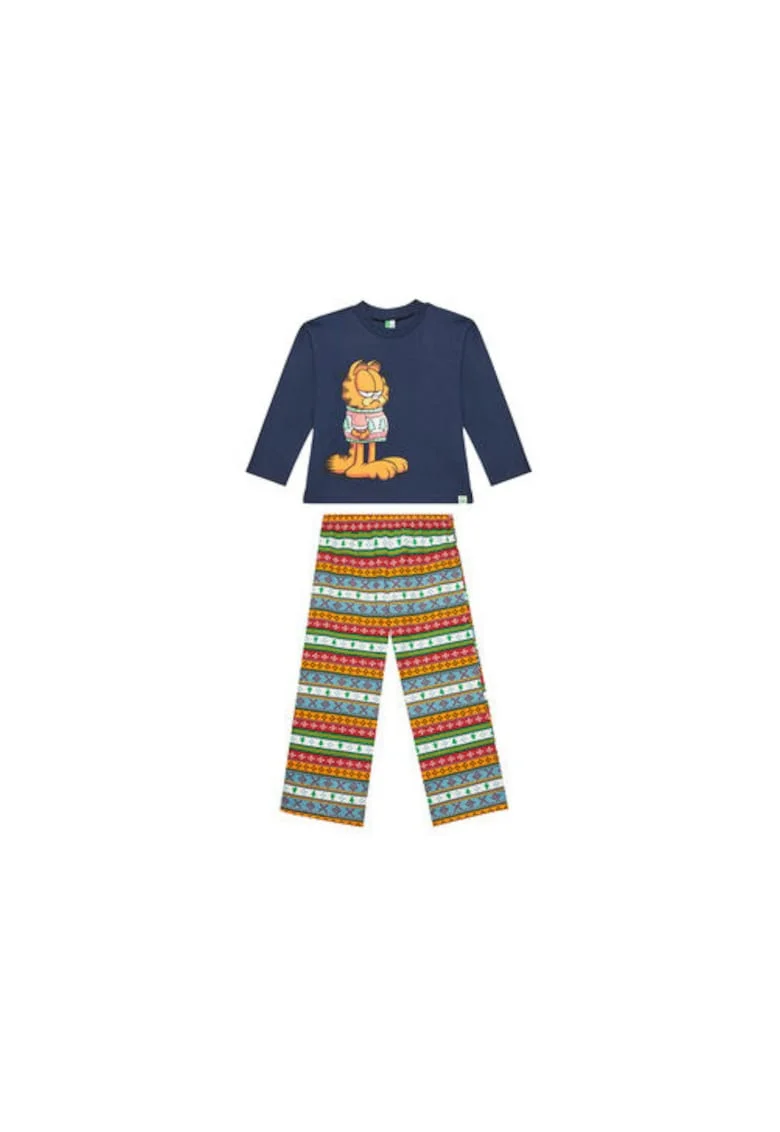 Pijama baieti  37MW0P07T, Bumbac, Bleumarin, Bleumarin