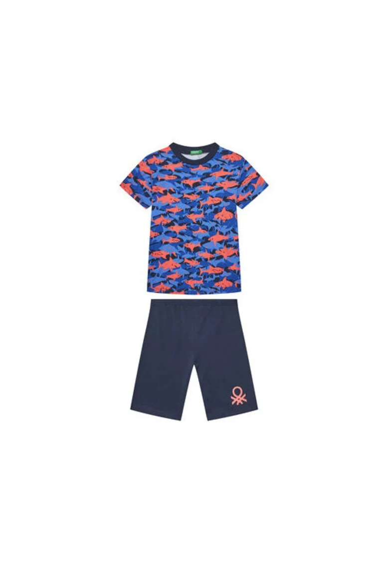 Pijama baieti  3X0Y0P08Q, Bumbac, Bleumarin, Bleumarin