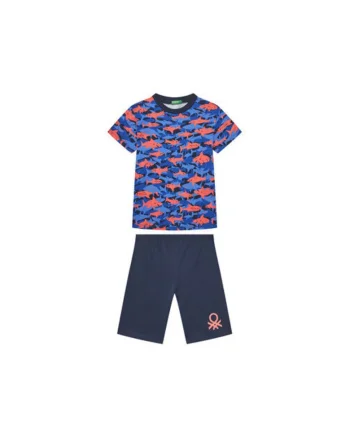 Pijama baieti  3X0Y0P08Q, Bumbac, Bleumarin, Bleumarin