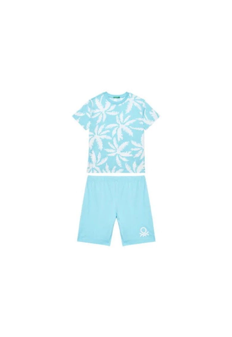 Pijama baieti  3X0Y0P08Q, Bumbac, Albastru, Albastru