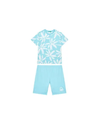 Pijama baieti  3X0Y0P08Q, Bumbac, Albastru, Albastru