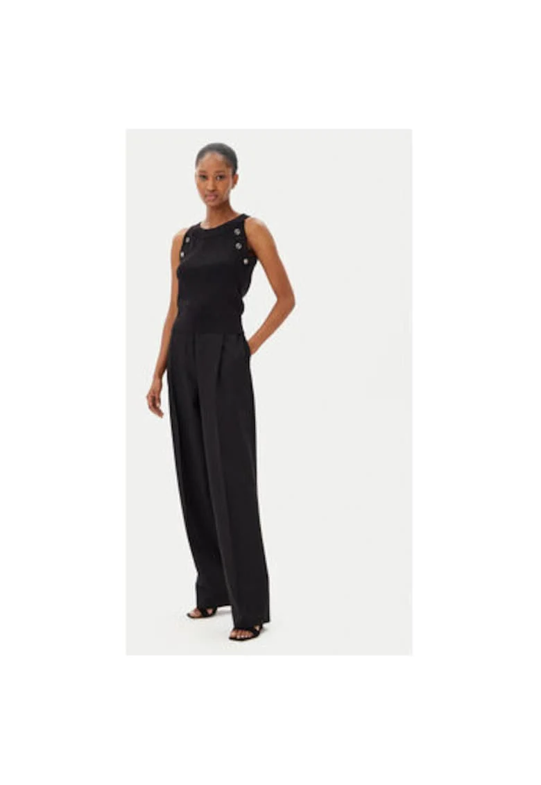 Pulover dama  ACMA001879, Viscoza/Nylon, Negru, Negru