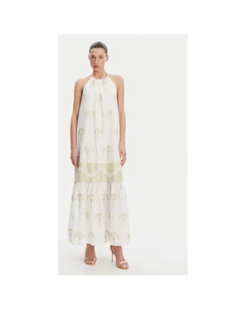 Rochie de vara dama  P25CPAB02601, Bumbac/Poliester, Alb, Alb
