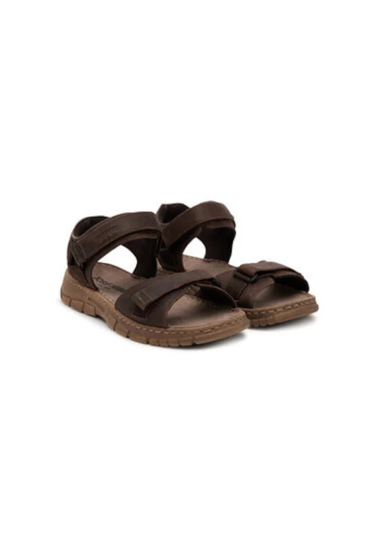 Sandale barbati  16801, Piele naturala, Maro, Maro