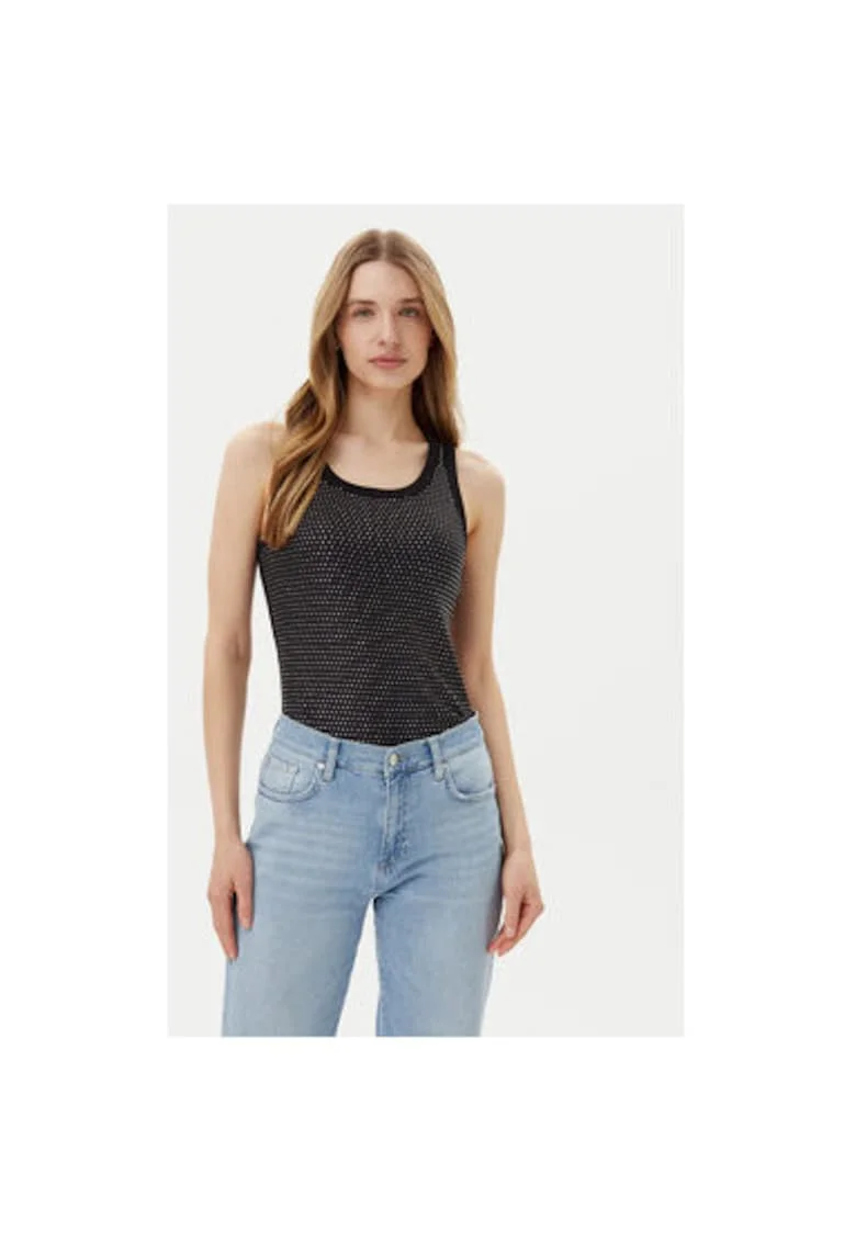 Top dama  10019315 30046107, Bumbac, Negru, Negru