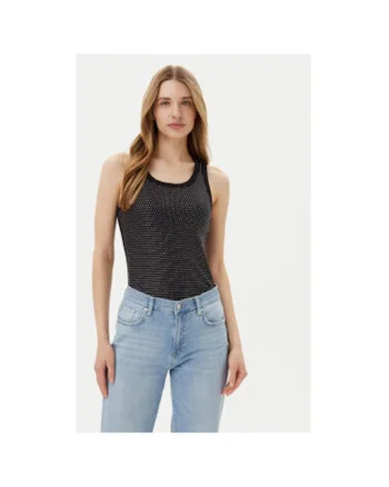 Top dama  10019315 30046107, Bumbac, Negru, Negru