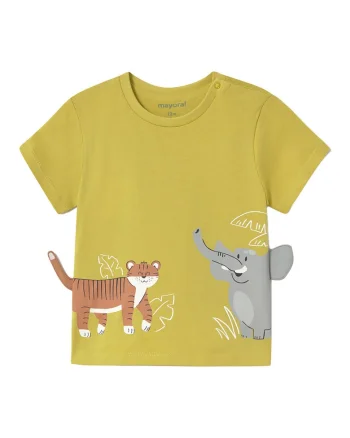 Tricou baieti  1061, Bumbac, Galben, Galben