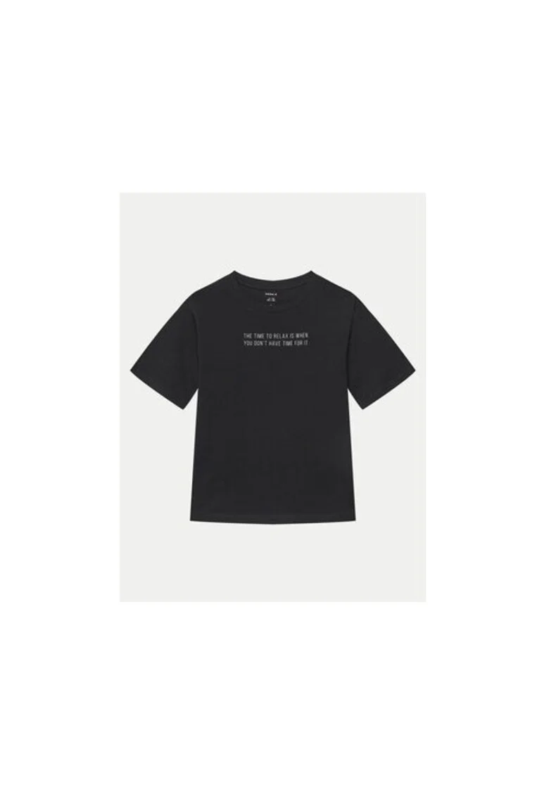 Tricou baieti,  305357021, Bumbac organic/Bumbac, Negru, Negru