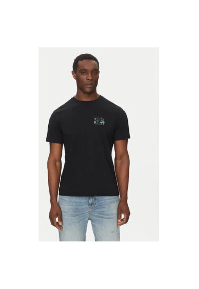 Tricou barbati  EBYZT00296-BLK, Bumbac, Negru, Negru