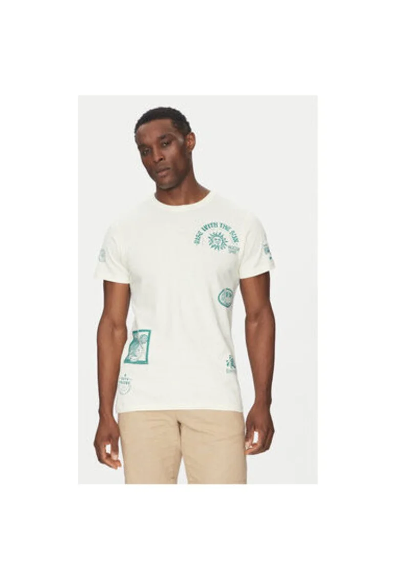 Tricou barbati  INFLORALLO 41-137, Bumbac, Ecru, Ecru