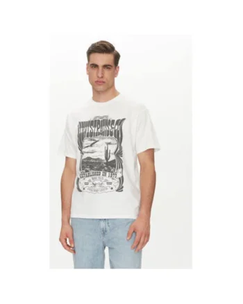Tricou barbati Levi S, 87373-0226, Bumbac, Alb, Alb