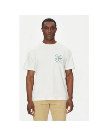 Tricou barbati  EQYZT08032-WBK0, Bumbac, Ecru, Ecru