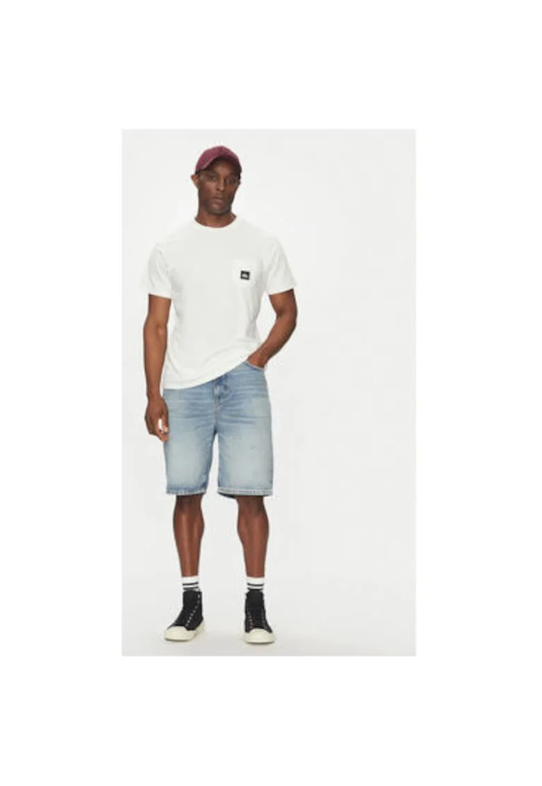 Tricou barbati  EQYZT08035-WBK0, Bumbac, Alb, Alb