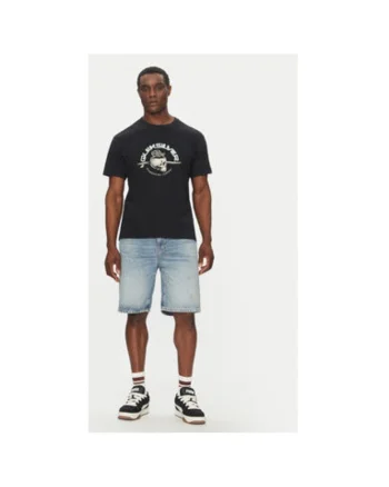 Tricou barbati  EQYZT08056-KVJ0, Bumbac, Negru, Negru