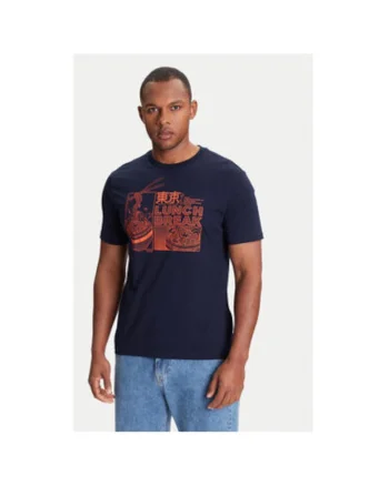 Tricou barbati  3I1XU10A4, Bumbac, Bleumarin, Bleumarin