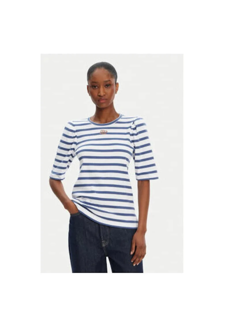 Tricou dama  252110025264, Bumbac organic, Albastru, Albastru