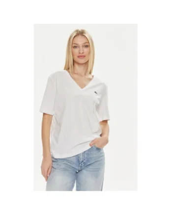 Tricou dama,  303714208, Bumbac, Alb, Alb