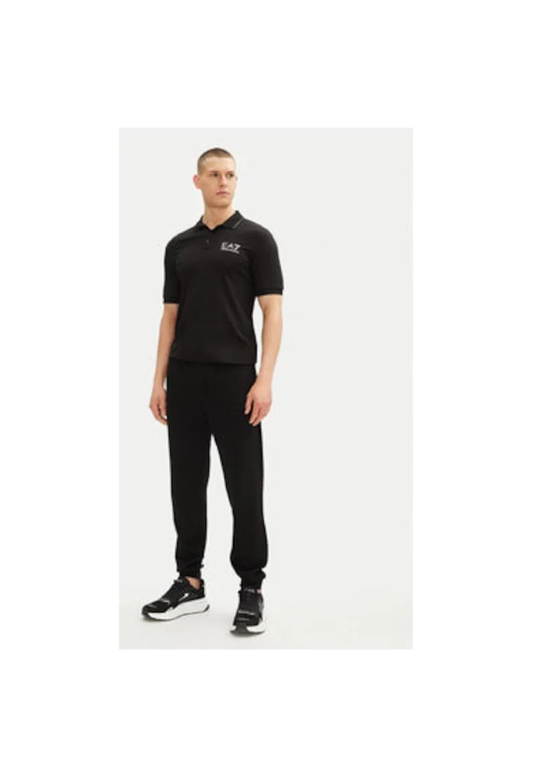 Tricou Polo barbati  Emporio Armani, 7M000300 AF13739, Viscoza/Poliamida, Negru, Negru