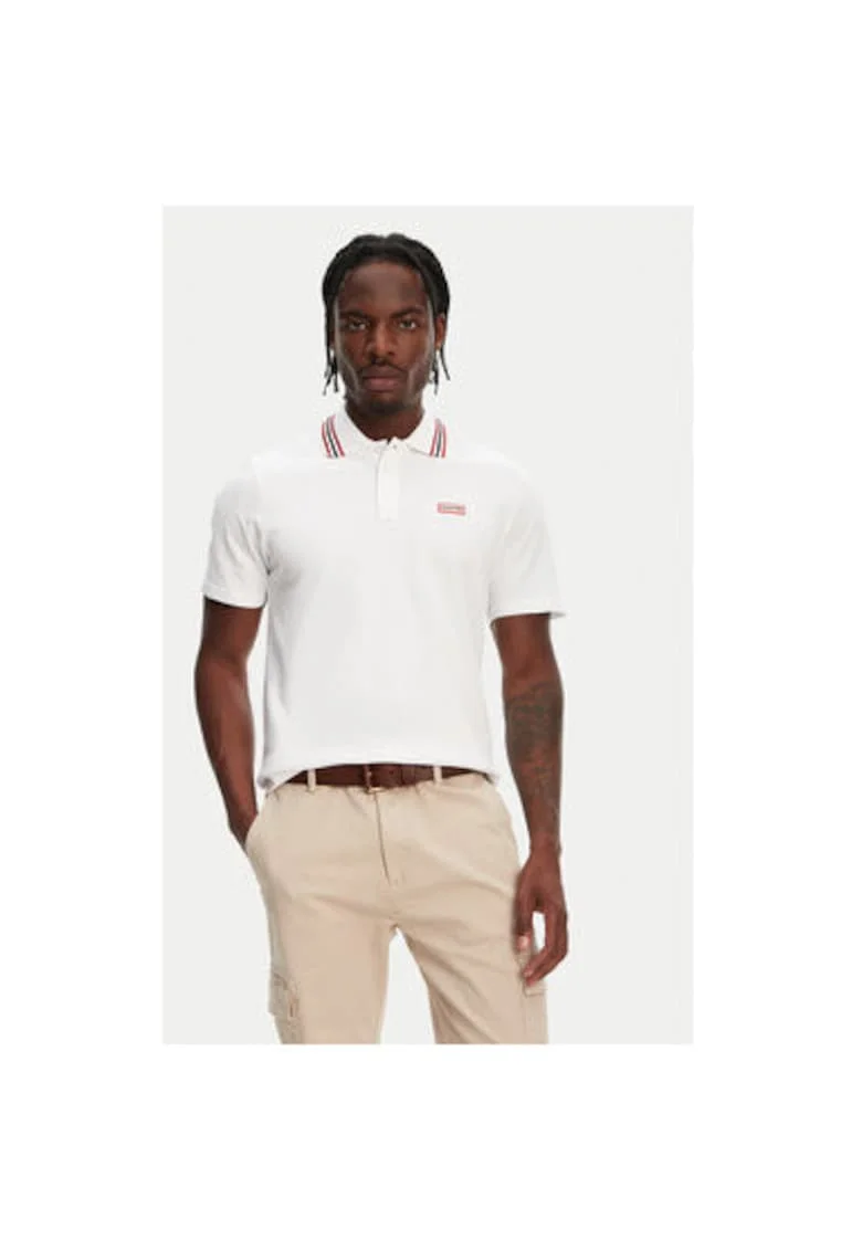 Tricou polo barbati  HARM0037242, Bumbac, Alb, Alb
