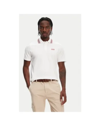 Tricou polo barbati  HARM0037242, Bumbac, Alb, Alb